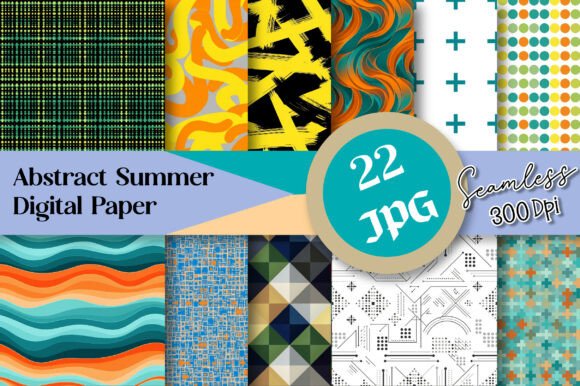 Abstract Summer Digital Paper