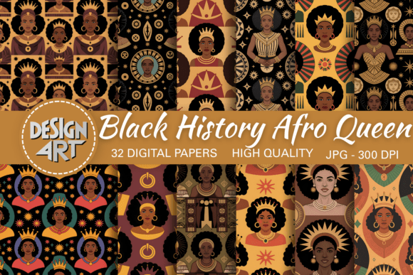 Black History Afro Queen Pattern: A Celebration of Strength, Beauty, and Heritage