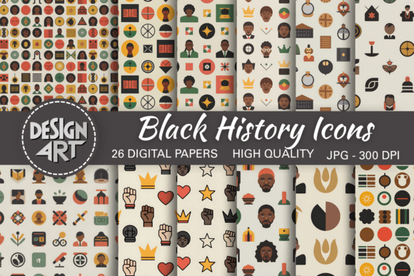 Black History Icons Pattern: Celebrate Heritage with Meaningful Design