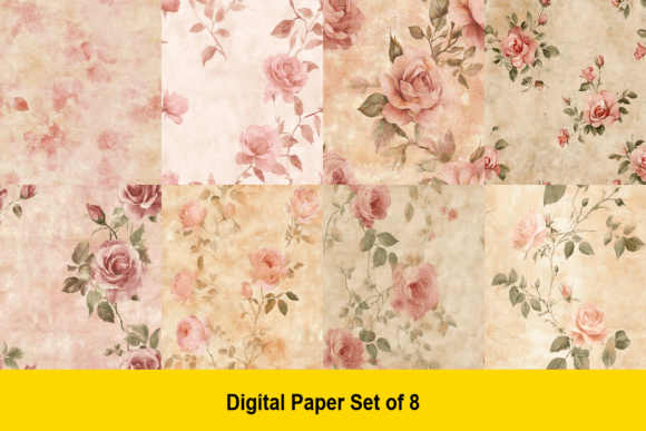 Blush Rose Vintage Florals: A Timeless Addition to Your Creative Projects
