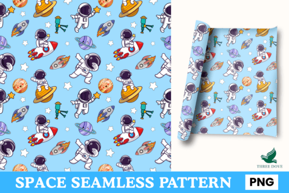 Explore the Versatility of Space Seamless Pattern - 05: A Digital Download for Creative Projects