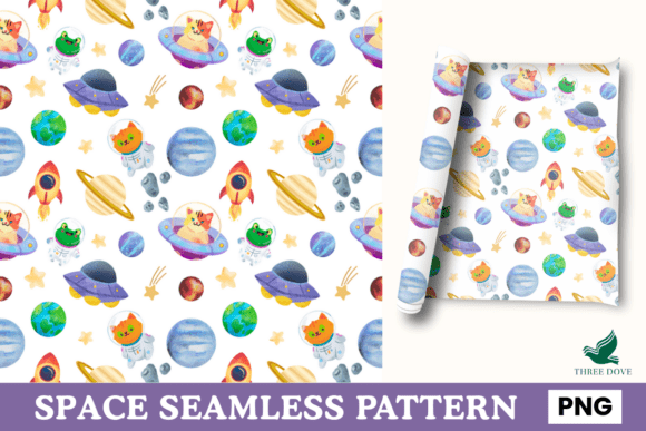 Exploring the Versatility of Space Seamless Pattern - 02