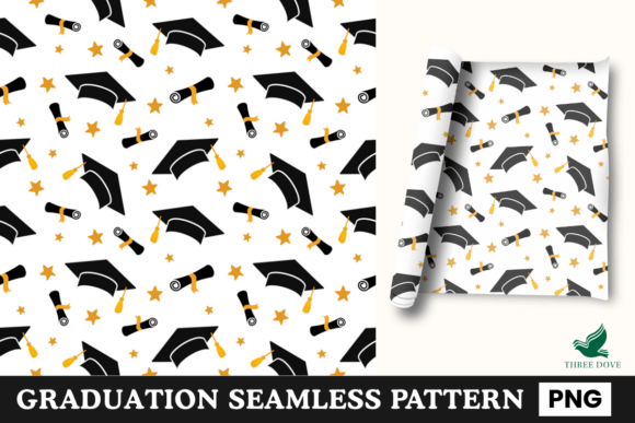 Graduation Seamless Pattern - 02: A Versatile Digital Design for Every Creative Need
