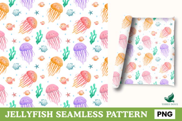 Jellyfish Seamless Pattern - 04: A Strategic Tool for Creative and Professional Projects