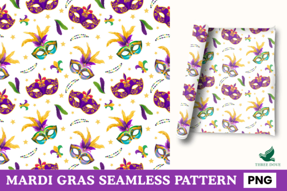 Mardi Gras Seamless Pattern - 01