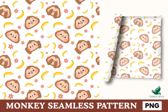 Monkey Seamless Pattern - 07