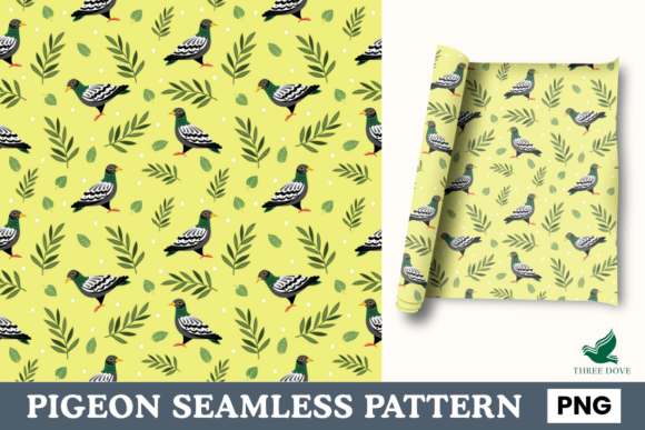 Pigeon Seamless Pattern - 02: A Versatile Digital Design for Creative Projects