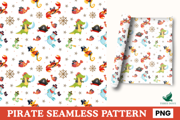 Pirate Seamless Pattern - 02: A Versatile Digital Resource for Creative Projects