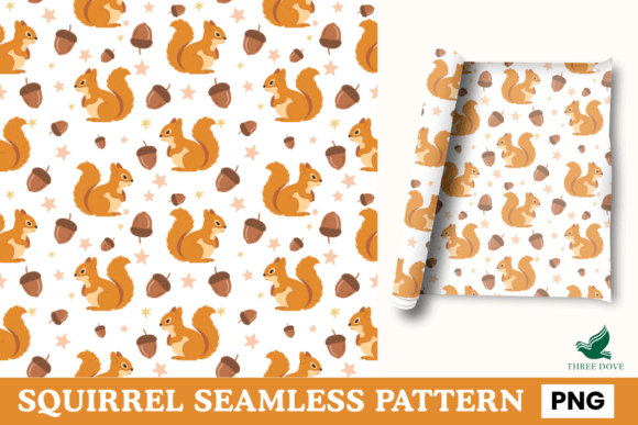 Squirrel Seamless Pattern - 09