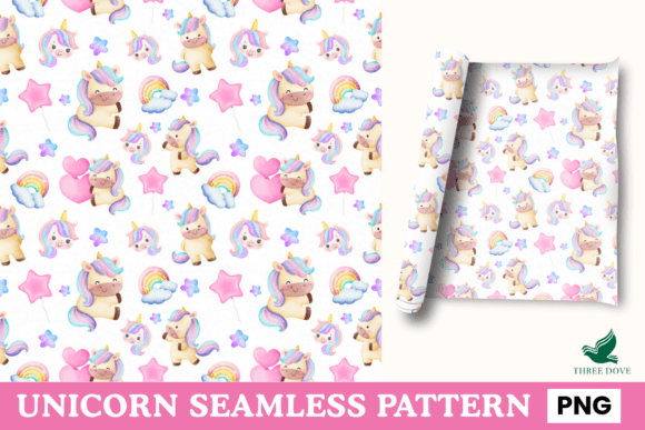 Unicorn Seamless Pattern - 05: A Versatile Digital Design for Creative Projects