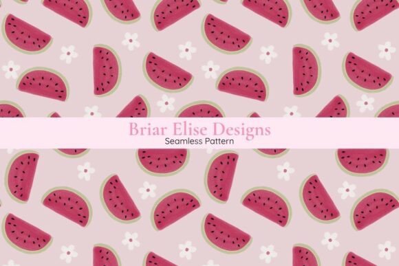 Watercolor Watermelon Daisy Pattern: A Vibrant Addition to Your Creative Projects
