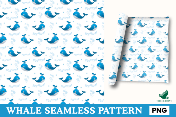Whale Seamless Pattern - 02: A Versatile Digital Design for Creative Projects