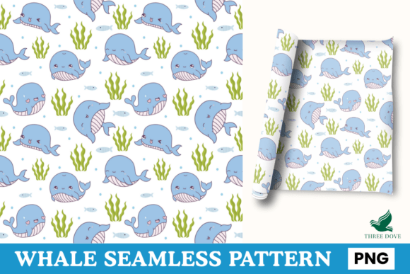 Whale Seamless Pattern - 04: A Versatile Digital Design for Creative Projects